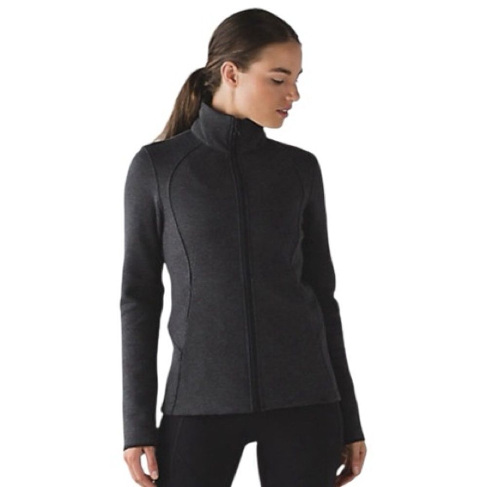 lululemon Women’s Insculpt Full Zip Heathered Dark Charcoal Size 6